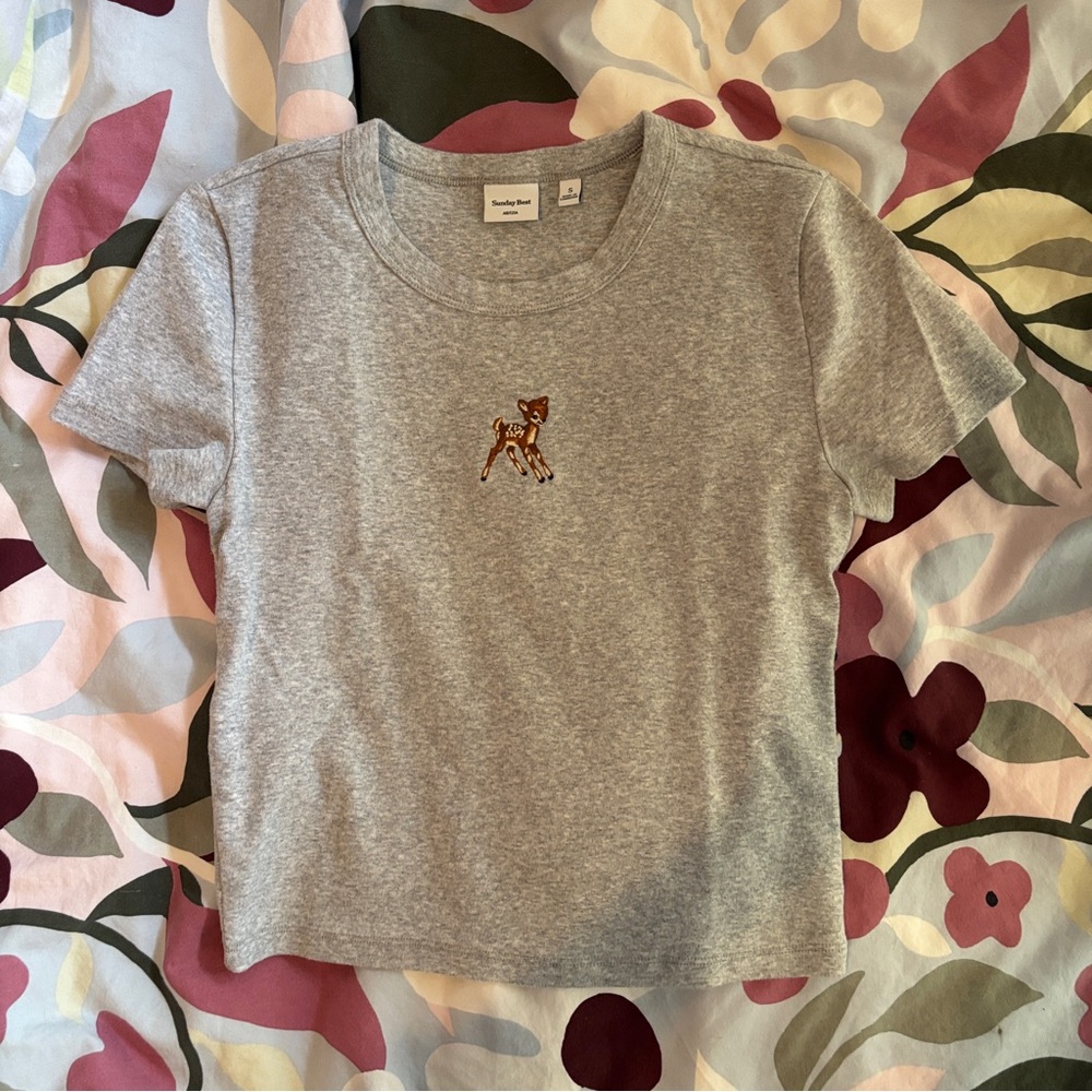 Aritzia besthug Sunday Best Deer Graphic Tee